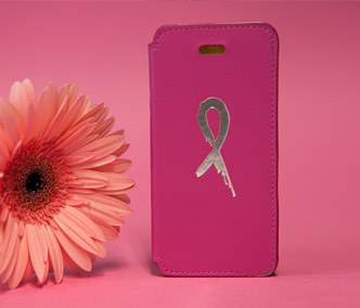 Pink case with ribbon